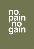 plakat: no pain no gain - secret meadow-Fitness-A1two3