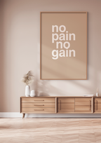 plakat: no pain no gain - plum-Fitness-A1two3