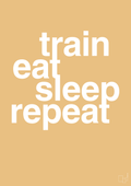 plakat: train eat sleep repeat - charismatic-Fitness-A1two3