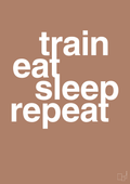 plakat: train eat sleep repeat - cider spice-Fitness-A1two3