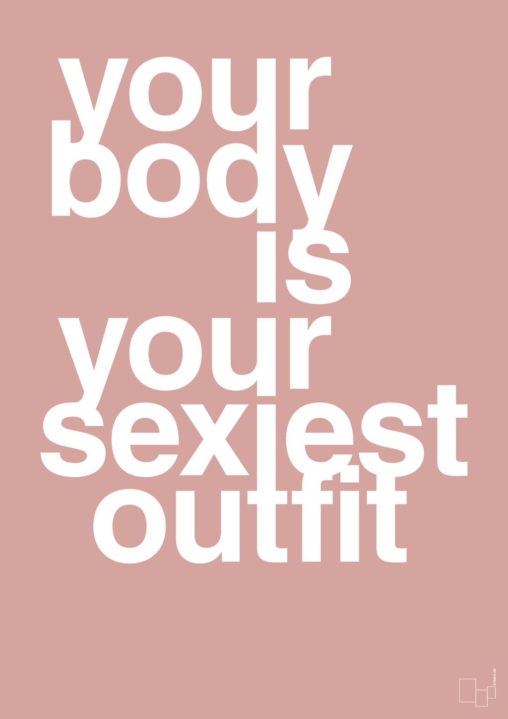 plakat: your body is your sexiest outfit - bubble shell-Fitness-A1two3
