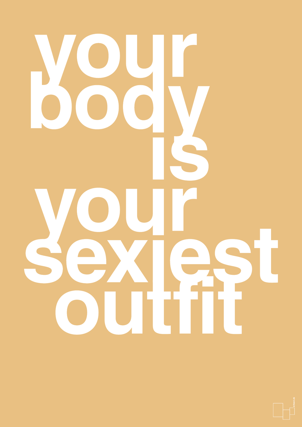 plakat: your body is your sexiest outfit - charismatic-Fitness-A1two3