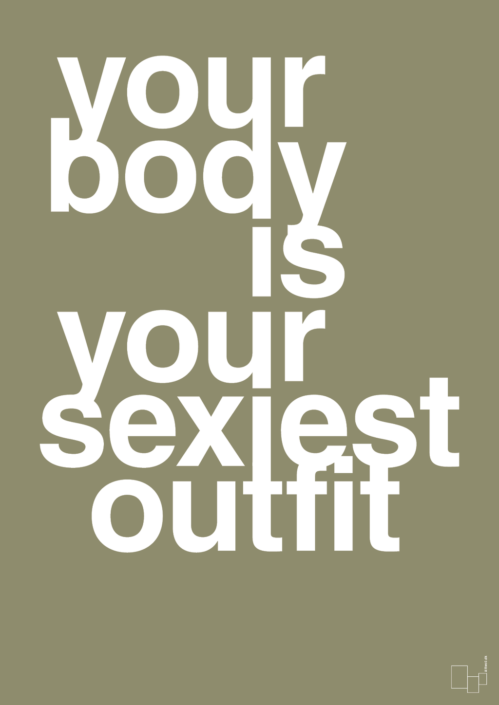 plakat: your body is your sexiest outfit - misty forrest-Fitness-A1two3