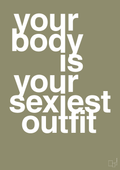 plakat: your body is your sexiest outfit - misty forrest-Fitness-A1two3
