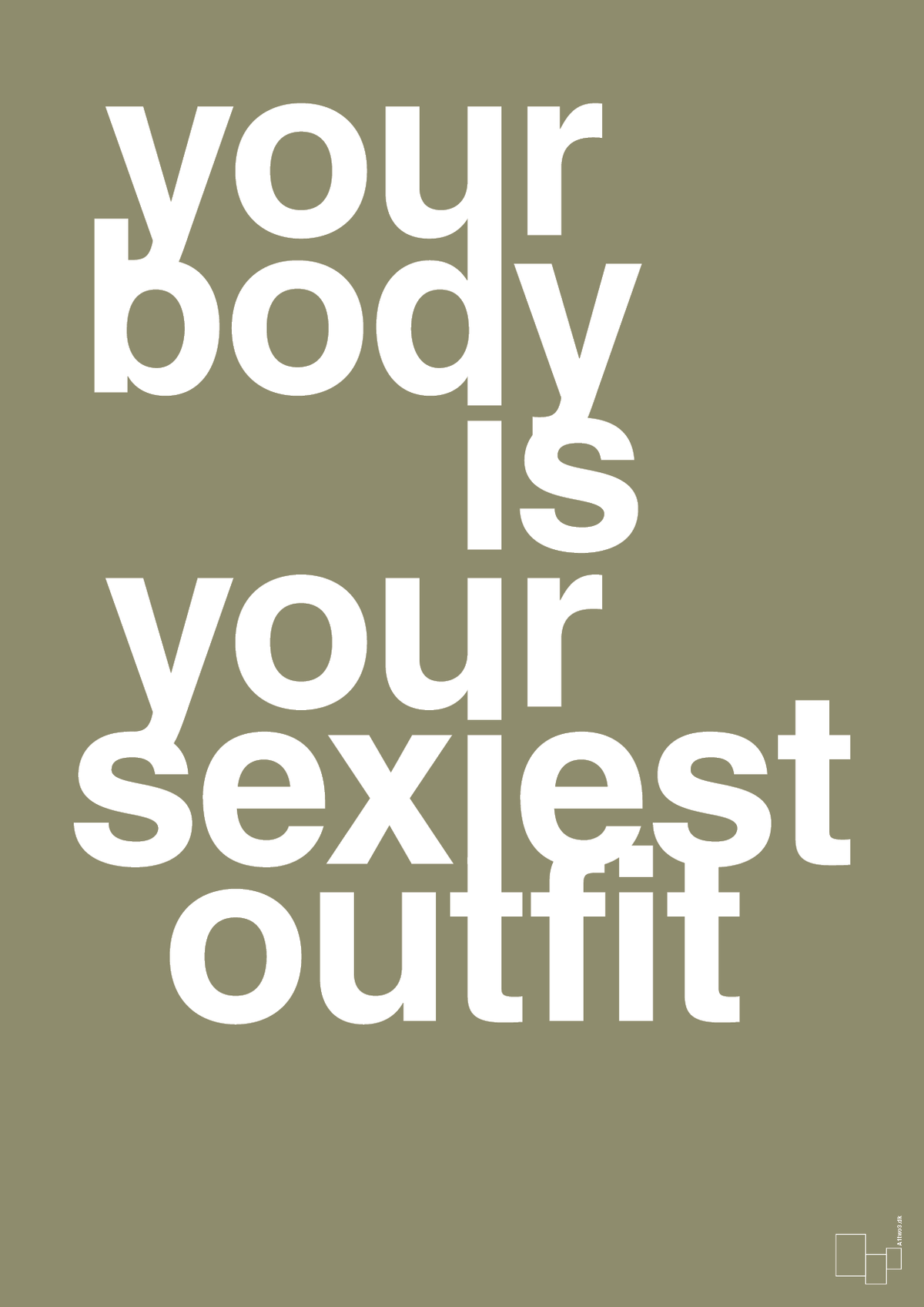 plakat: your body is your sexiest outfit - misty forrest-Fitness-A1two3