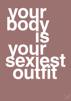 plakat: your body is your sexiest outfit - plum-Fitness-A1two3