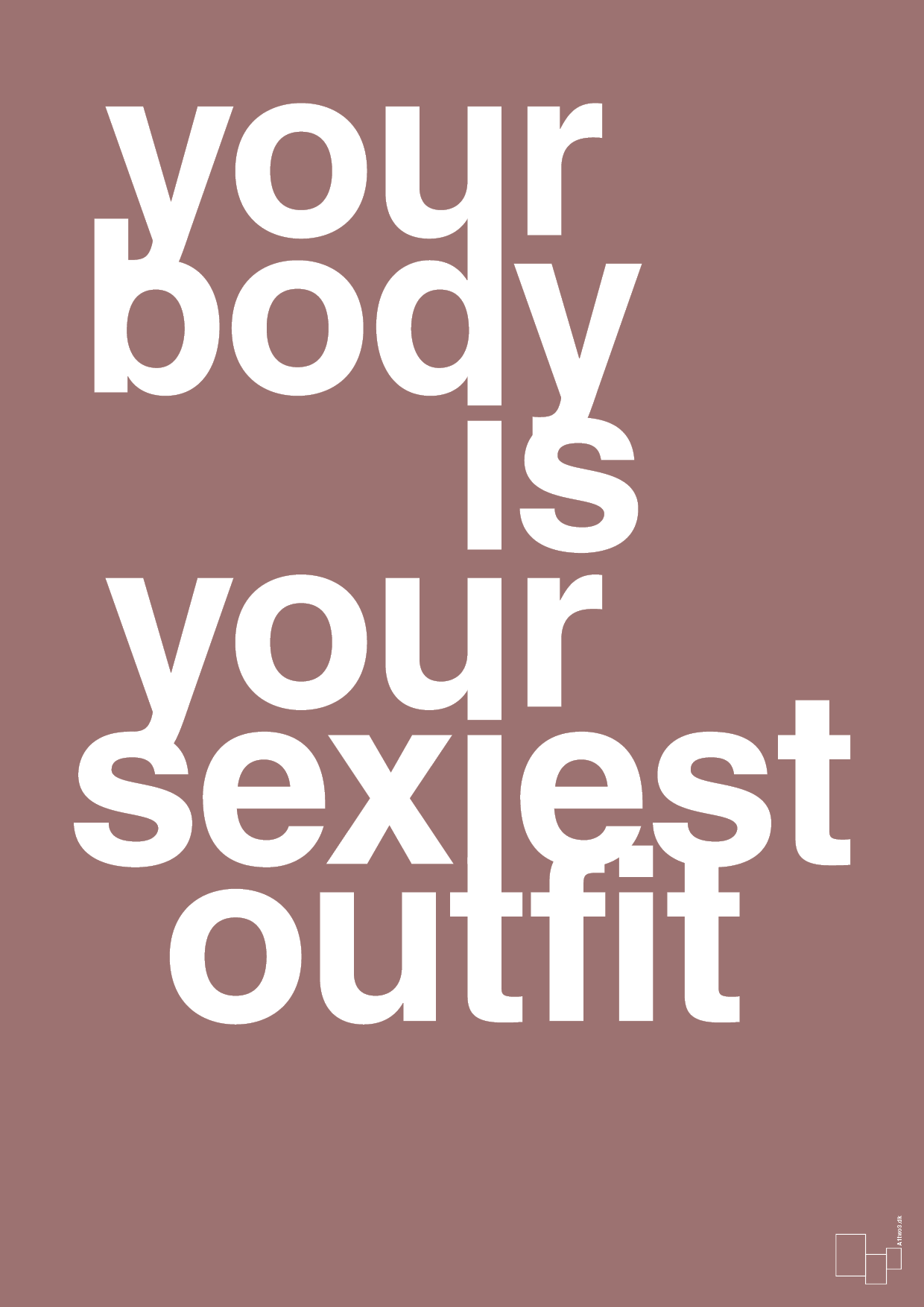 plakat: your body is your sexiest outfit - plum-Fitness-A1two3