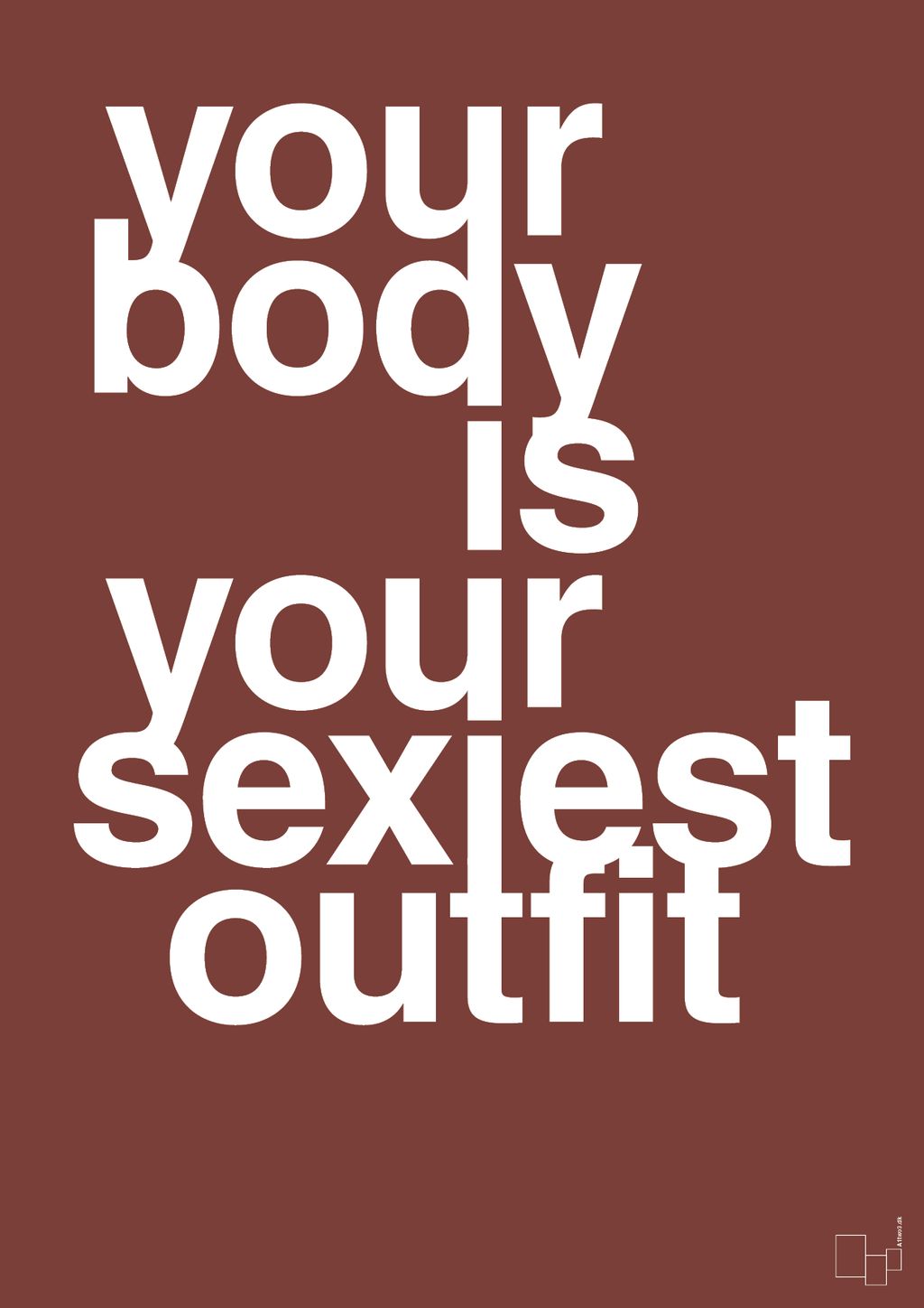 plakat: your body is your sexiest outfit - red pepper-Fitness-A1two3