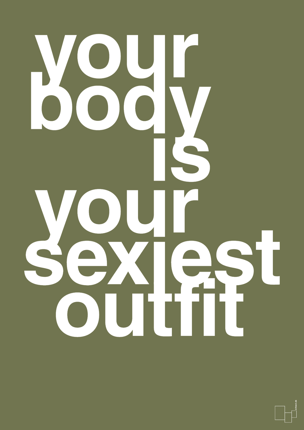 plakat: your body is your sexiest outfit - secret meadow-Fitness-A1two3