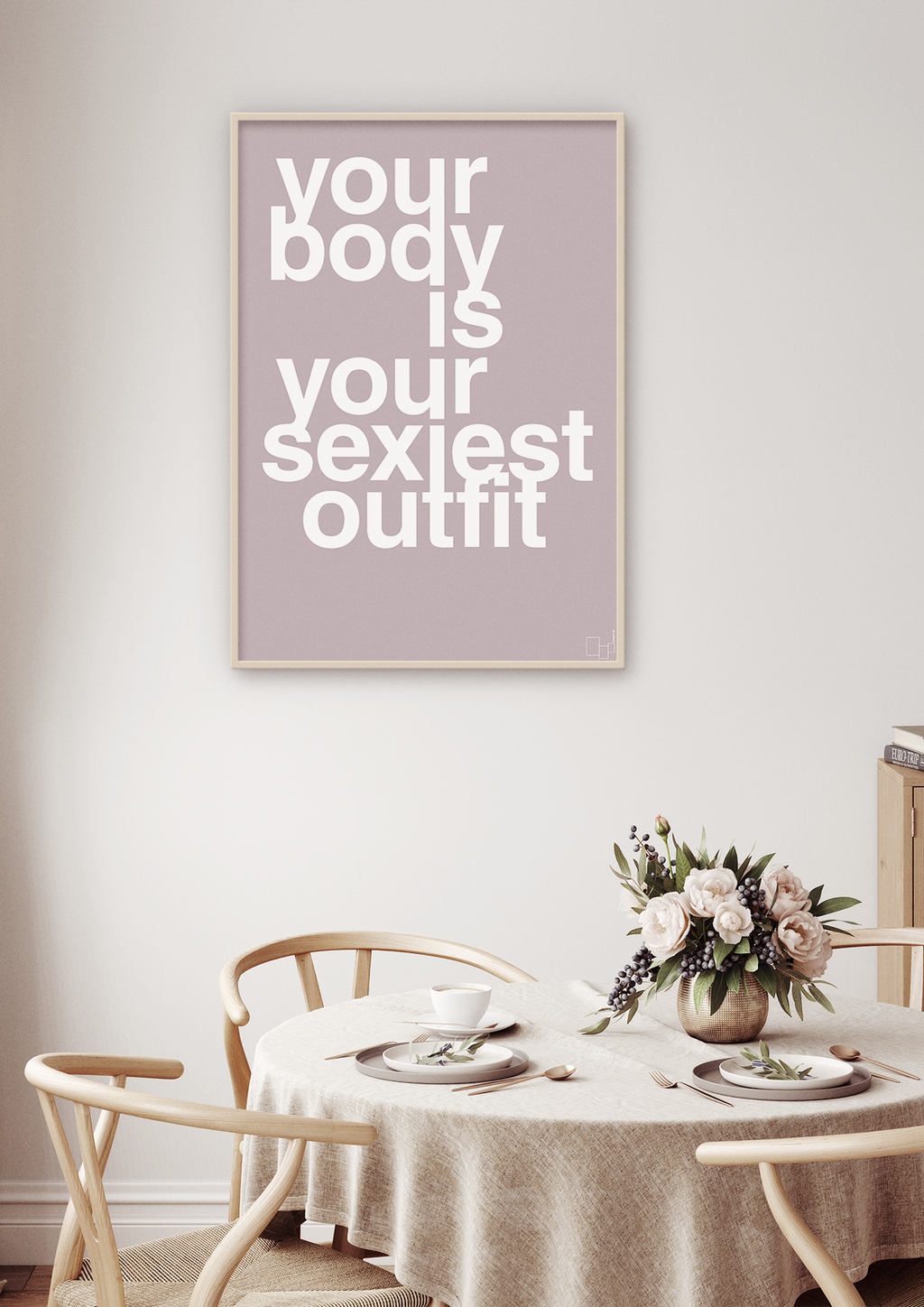 plakat: your body is your sexiest outfit - cider spice-Fitness-A1two3