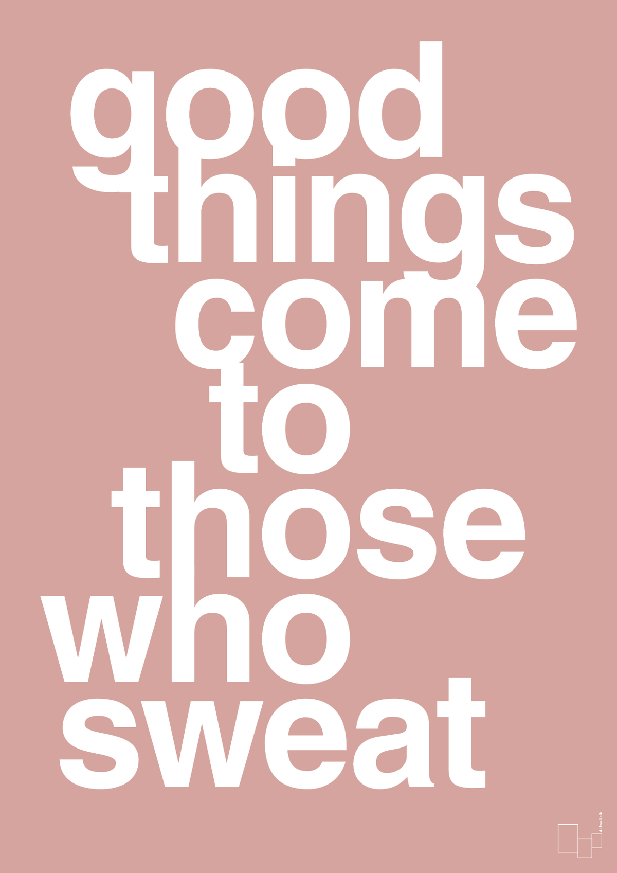 plakat: good things come to those who sweat - bubble shell-Fitness-A1two3