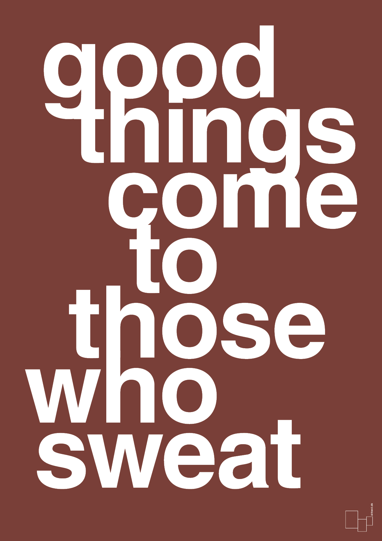 plakat: good things come to those who sweat - red pepper-Fitness-A1two3