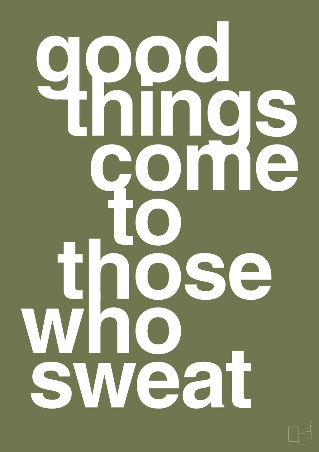 plakat: good things come to those who sweat - secret meadow-Fitness-A1two3