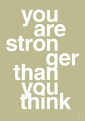 plakat: you are stronger than you think - back to nature-Fitness-A1two3