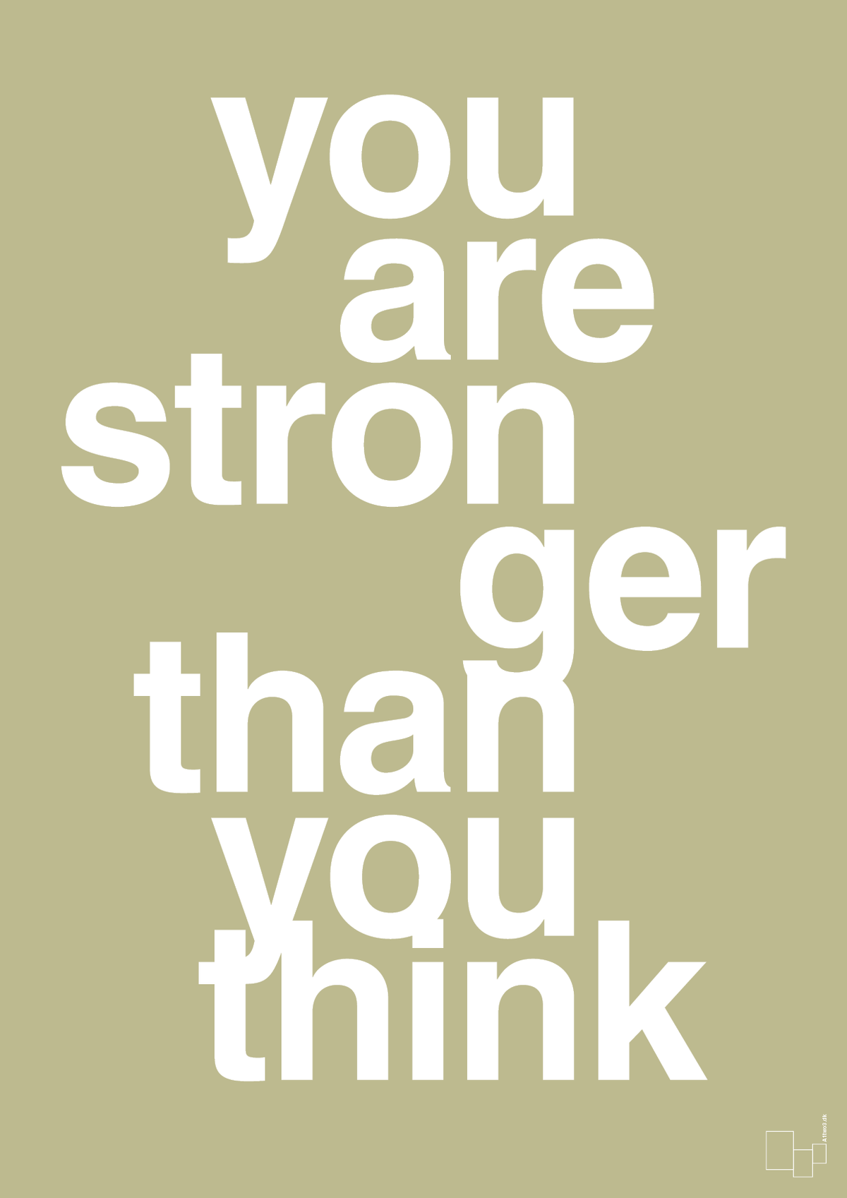 plakat: you are stronger than you think - back to nature-Fitness-A1two3