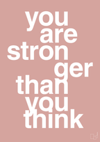 plakat: you are stronger than you think - bubble shell-Fitness-A1two3