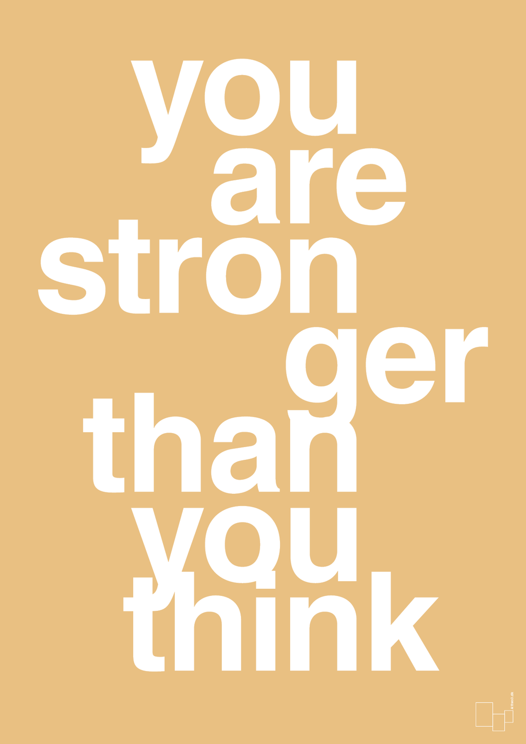 plakat: you are stronger than you think - charismatic-Fitness-A1two3