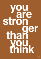 plakat: you are stronger than you think - cognac-Fitness-A1two3