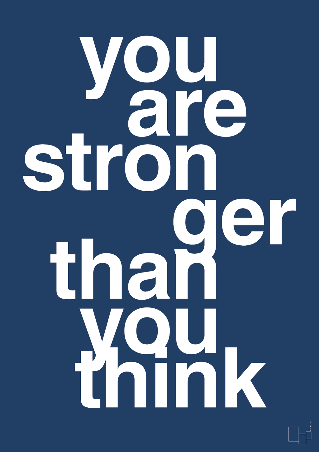 plakat: you are stronger than you think - lapis blue-Fitness-A1two3