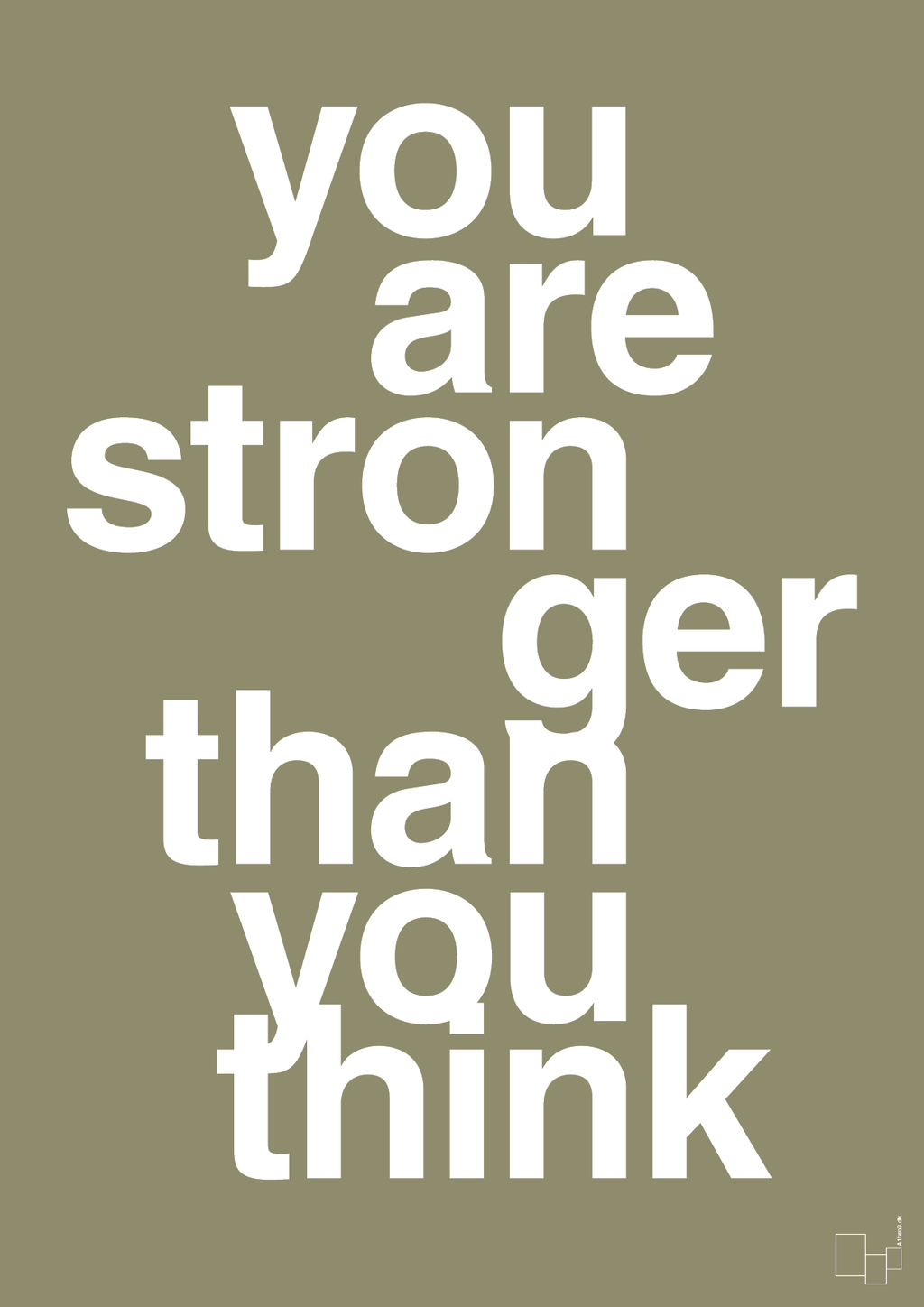 plakat: you are stronger than you think - misty forrest-Fitness-A1two3