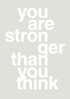 plakat: you are stronger than you think - painters white-Fitness-A1two3