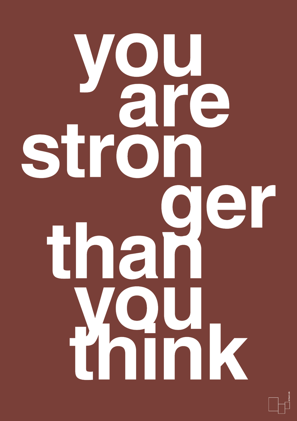 plakat: you are stronger than you think - red pepper-Fitness-A1two3