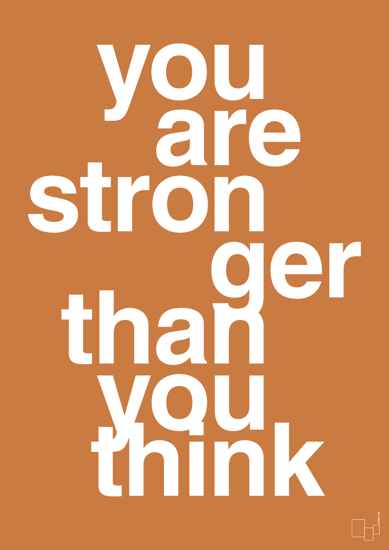 plakat: you are stronger than you think - rumba orange-Fitness-A1two3