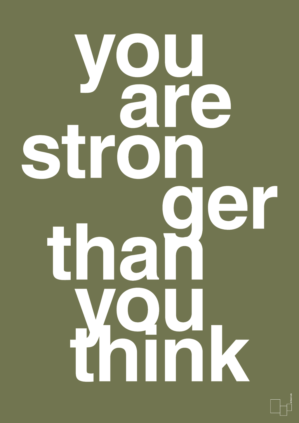 plakat: you are stronger than you think - secret meadow-Fitness-A1two3