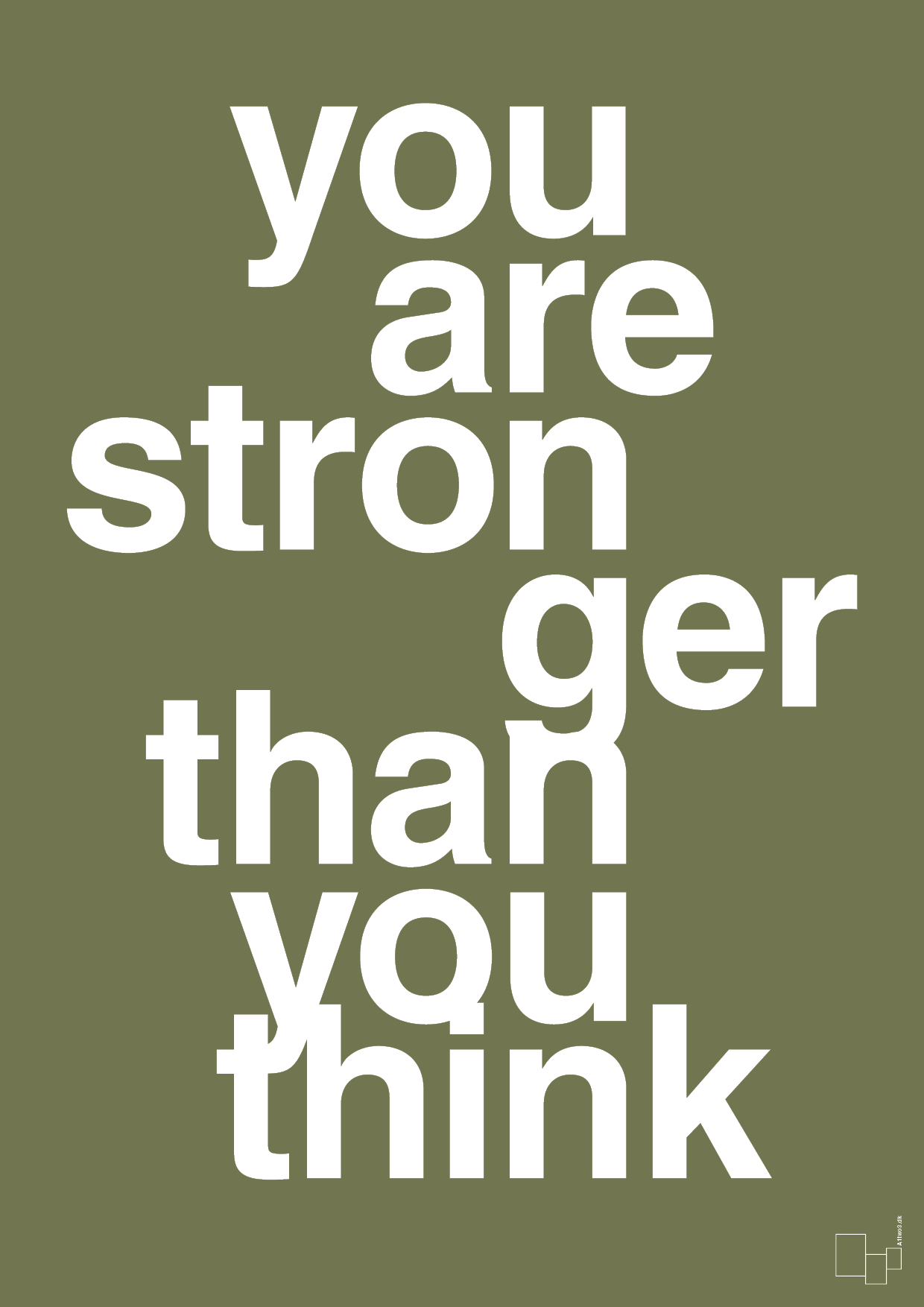 plakat: you are stronger than you think - secret meadow-Fitness-A1two3