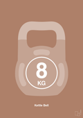 plakat: kettle bell 8 kg - cider spice-Fitness-A1two3
