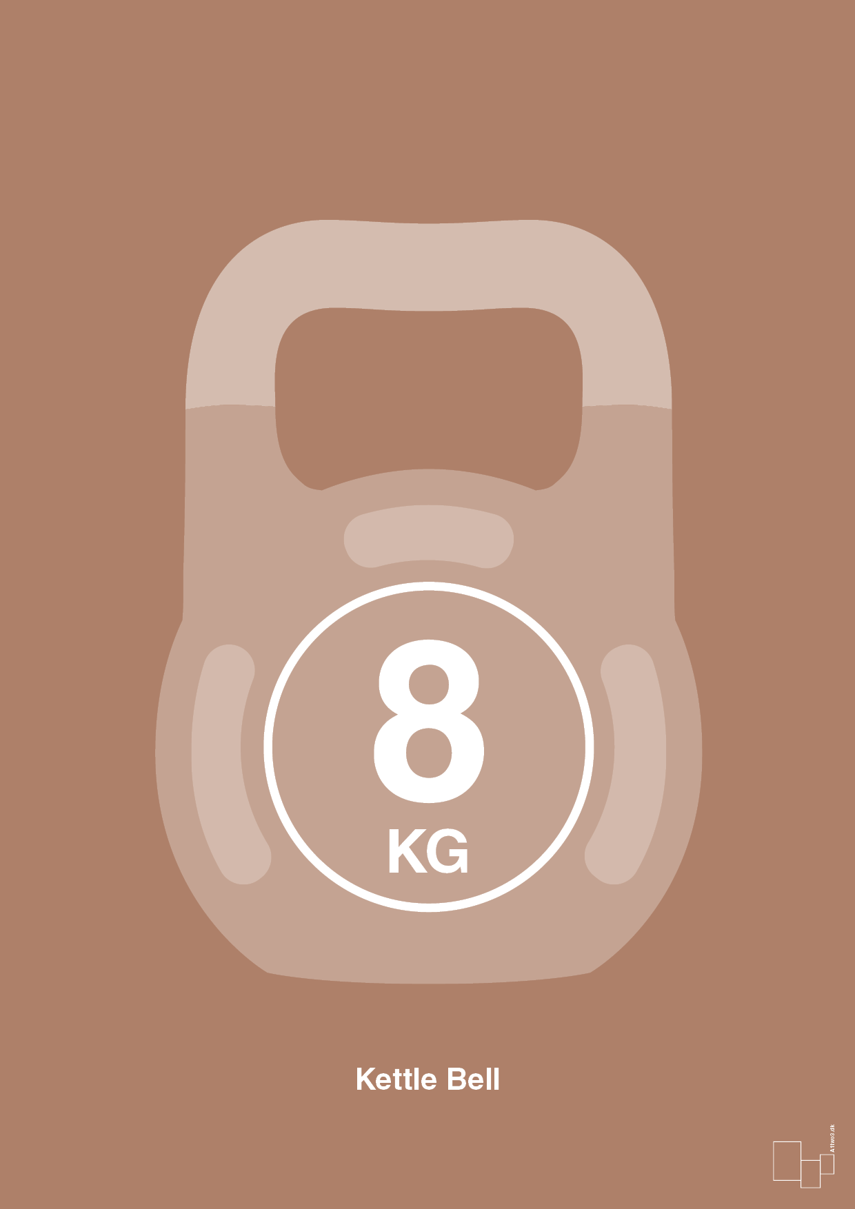 plakat: kettle bell 8 kg - cider spice-Fitness-A1two3