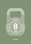 plakat: kettle bell 8 kg - jade-Fitness-A1two3