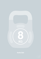 plakat: kettle bell 8 kg - light drizzle-Fitness-A1two3
