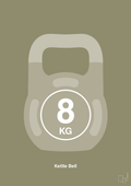 plakat: kettle bell 8 kg - misty forrest-Fitness-A1two3