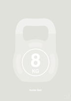 plakat: kettle bell 8 kg - painters white-Fitness-A1two3