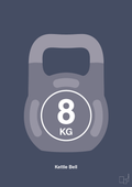 Kettle bell 8 kg - petrol-Fitness-A1two3