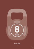plakat: kettle bell 8 kg - red pepper-Fitness-A1two3
