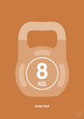 plakat: kettle bell 8 kg - rumba orange-Fitness-A1two3