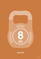 plakat: kettle bell 8 kg - rumba orange-Fitness-A1two3