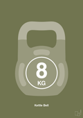 plakat: kettle bell 8 kg - secret meadow-Fitness-A1two3