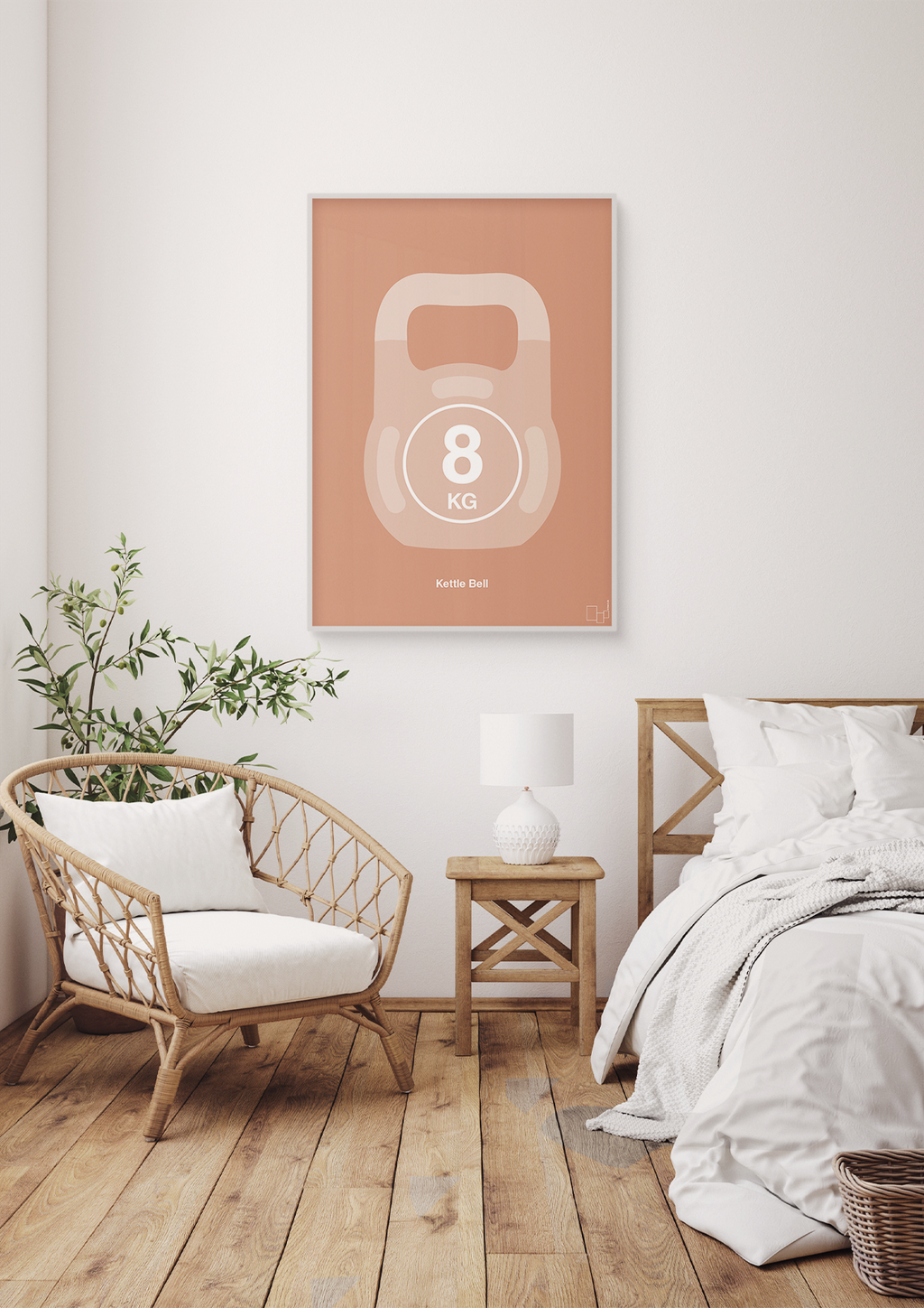 plakat: kettle bell 8 kg - bubble shell-Fitness-A1two3