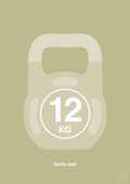 plakat: kettle bell 12 kg - back to nature-Fitness-A1two3