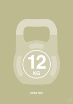 plakat: kettle bell 12 kg - back to nature-Fitness-A1two3