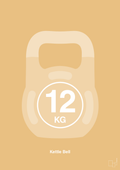 plakat: kettle bell 12 kg - charismatic-Fitness-A1two3