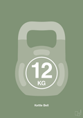 plakat: kettle bell 12 kg - jade-Fitness-A1two3