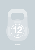 plakat: kettle bell 12 kg - light drizzle-Fitness-A1two3