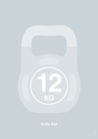 plakat: kettle bell 12 kg - light drizzle-Fitness-A1two3