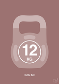 plakat: kettle bell 12 kg - plum-Fitness-A1two3