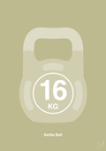 plakat: kettle bell 16 kg - back to nature-Fitness-A1two3