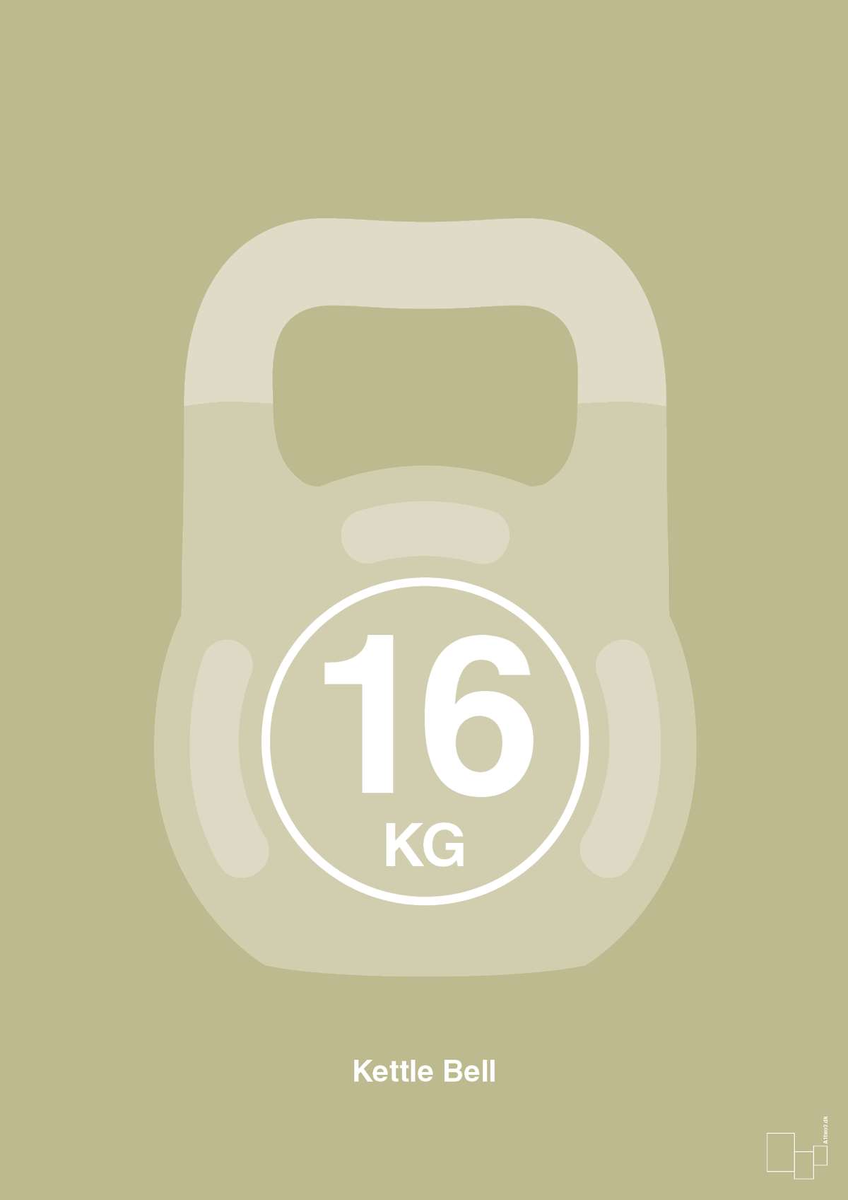 plakat: kettle bell 16 kg - back to nature-Fitness-A1two3